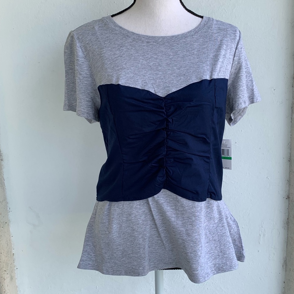1 STATE RUFFLE TIE BACK T SHIRT - Picture 2 of 6